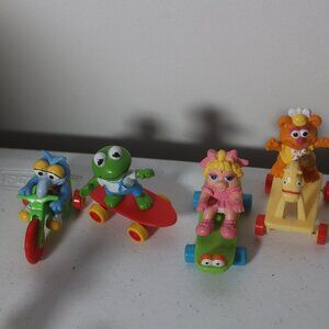 1986 Muppet Babies 4 Toy Set McDonald's Happy Meal VTG Kermit Gonzo